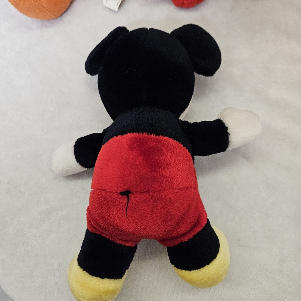 Disney Plush Trio - Black Mickey, Orange Tigger, Red Dinosaur - Picture 7 of 12